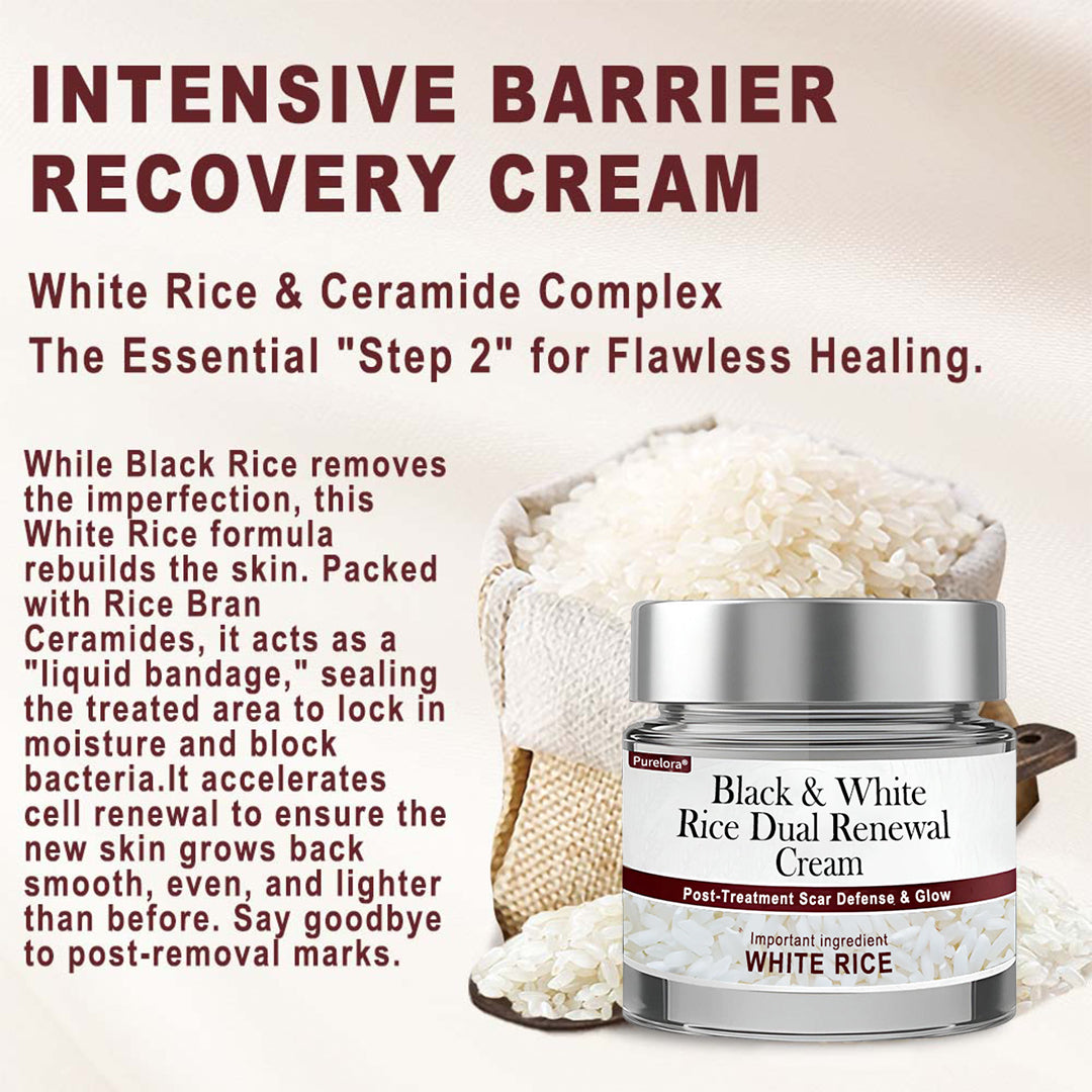 𝑶𝒏𝒍𝒊𝒏𝒆 𝑷𝒉𝒂𝒓𝒎𝒂𝒄𝒚| 𝑷𝒖𝒓𝒆𝒍𝒐𝒓𝒂® 𝑩𝒍𝒂𝒄𝒌 & 𝑾𝒉𝒊𝒕𝒆 𝑹𝒊𝒄𝒆 𝑫𝒖𝒂𝒍 𝑹𝒆𝒏𝒆𝒘𝒂𝒍 𝑪𝒓𝒆𝒂𝒎 ✨ (For removing warts, skin growths & keratin buildup, followed by intensive barrier repair to fade dark spots and prevent scarring)