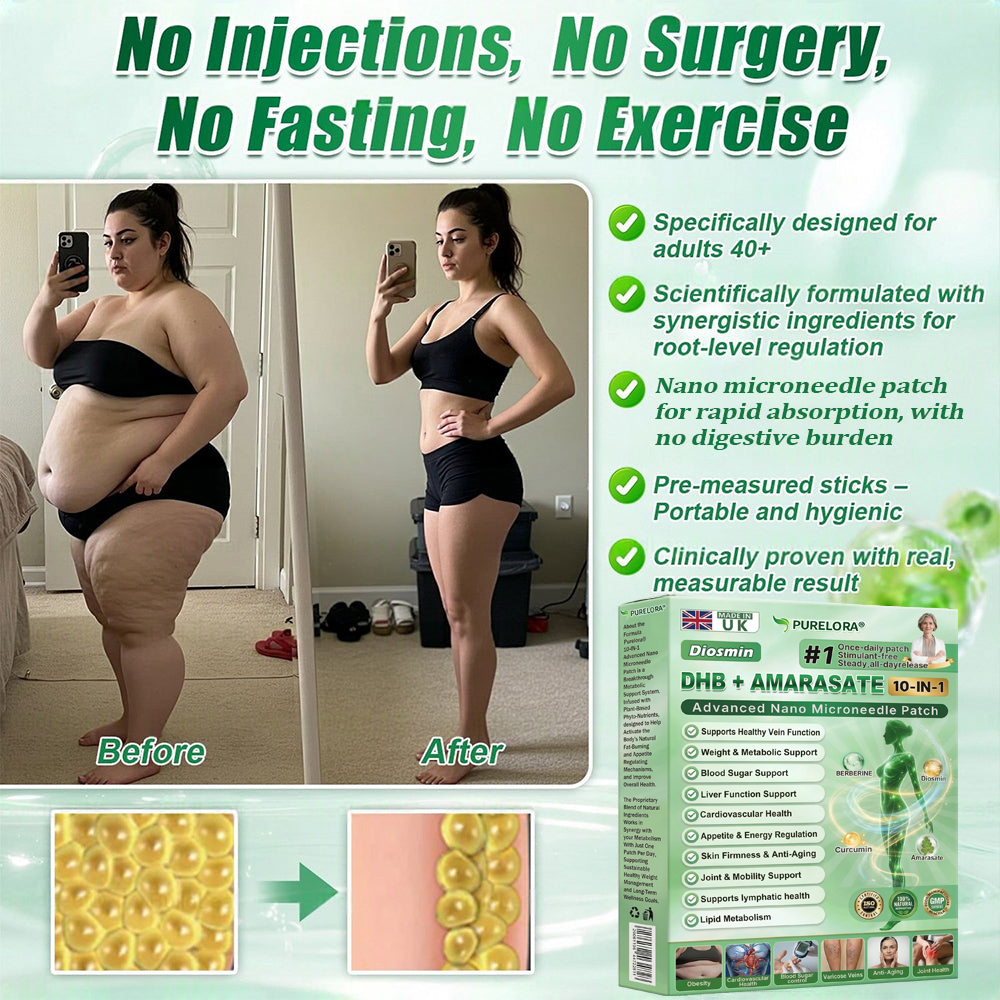 𝐎𝐟𝐟𝐢𝐜𝐢𝐚𝐥 𝐒𝐭𝐨𝐫𝐞|𝐏𝐮𝐫𝐞𝐥𝐨𝐫𝐚® 𝐌𝐞𝐭𝐚𝐛𝐨𝐥𝐢𝐜 𝐌𝐚𝐭𝐫𝐢𝐱™ – 𝐃𝐇𝐁 + 𝐀𝐦𝐚𝐫𝐚𝐬𝐚𝐭𝐞 𝟏𝟎-𝐢𝐧-𝟏 𝐍𝐚𝐧𝐨 𝐌𝐢𝐜𝐫𝐨𝐧𝐞𝐞𝐝𝐥𝐞 𝐏𝐚𝐭𝐜𝐡 (💧𝐉𝐮𝐬𝐭 𝐎𝐧𝐜𝐞 𝐚 𝐃𝐚𝐲 – 𝐕𝐢𝐬𝐢𝐛𝐥𝐞 𝐑𝐞𝐬𝐮𝐥𝐭𝐬 𝐢𝐧 𝟕 𝐃𝐚𝐲𝐬!) ✅𝐓𝐚𝐜𝐤𝐥𝐞𝐬 𝐨𝐛𝐞𝐬𝐢𝐭𝐲, 𝐥𝐨𝐨𝐬𝐞 𝐬𝐤𝐢𝐧, 𝐝𝐢𝐚𝐛𝐞𝐭𝐞𝐬, 𝐬𝐥𝐞𝐞𝐩 𝐢𝐬𝐬𝐮𝐞𝐬, 𝐣𝐨𝐢𝐧𝐭 𝐩𝐚𝐢𝐧, 𝐚𝐧𝐝 𝐬𝐮𝐩𝐩𝐨𝐫𝐭𝐬 𝐯𝐞𝐢𝐧 & 𝐥𝐲𝐦𝐩𝐡𝐚𝐭𝐢𝐜 𝐜𝐢𝐫𝐜𝐮𝐥𝐚𝐭𝐢𝐨𝐧
