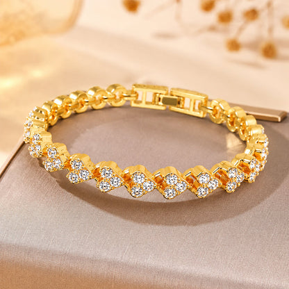 🔥𝑳𝑨𝑺𝑻 𝑫𝑨𝒀 𝑺𝑨𝑳𝑬-𝟖𝟎% 𝑶𝑭𝑭🔥𝑪𝒁𝑻𝑰𝑪𝑳𝑬® Lymphatic Magnetic Therapy Roman Crystal Diamond Bracelet