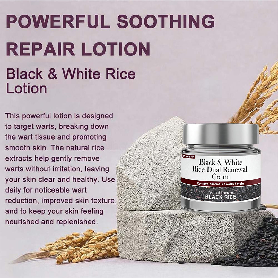𝑶𝒏𝒍𝒊𝒏𝒆 𝑷𝒉𝒂𝒓𝒎𝒂𝒄𝒚| 𝑷𝒖𝒓𝒆𝒍𝒐𝒓𝒂® 𝑩𝒍𝒂𝒄𝒌 & 𝑾𝒉𝒊𝒕𝒆 𝑹𝒊𝒄𝒆 𝑫𝒖𝒂𝒍 𝑹𝒆𝒏𝒆𝒘𝒂𝒍 𝑪𝒓𝒆𝒂𝒎 ✨ (For removing warts, skin growths & keratin buildup, followed by intensive barrier repair to fade dark spots and prevent scarring)