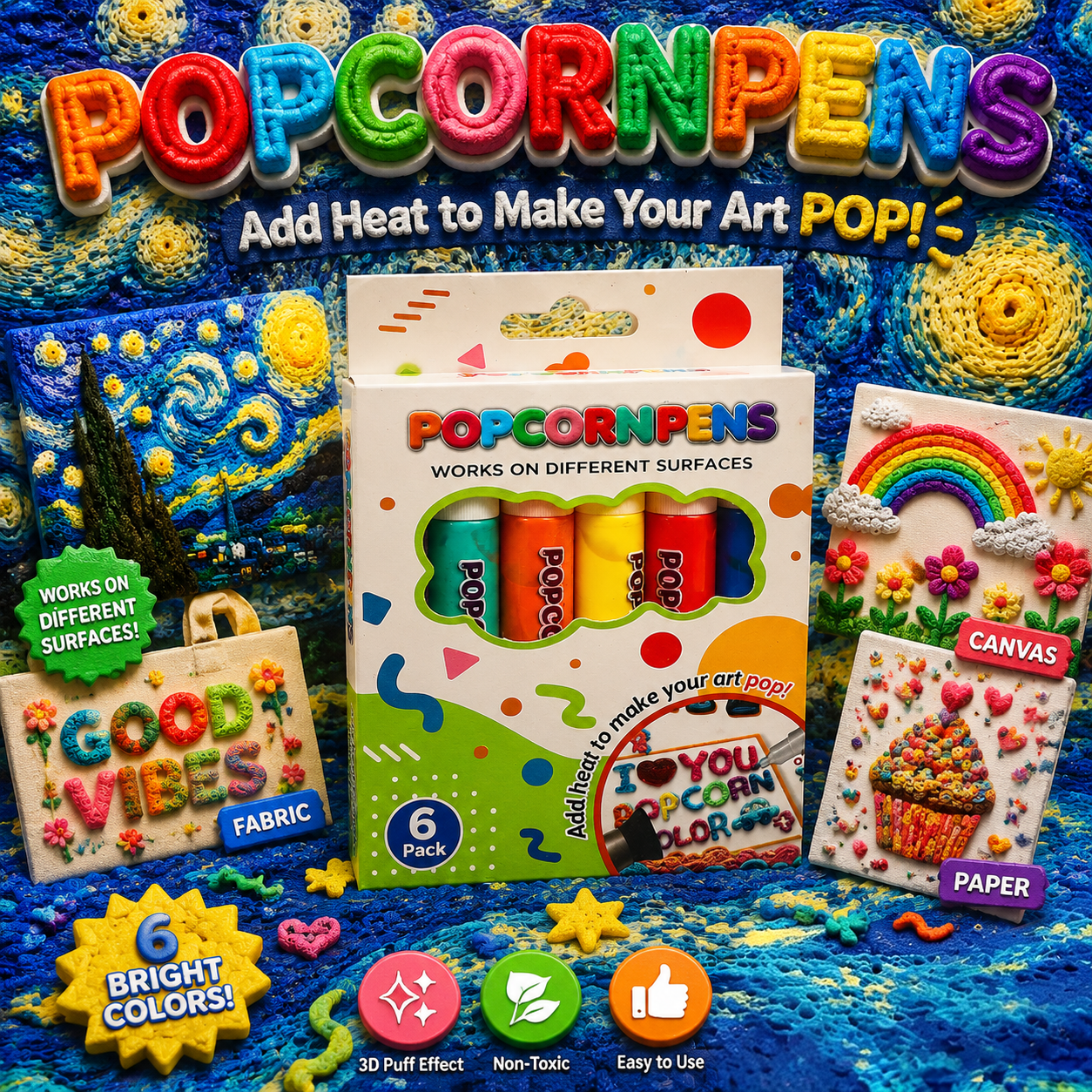 🔥Last Day Promotion 80% OFF丨IEY® 🖍️3D Relief Art Pen – Turn Flat Drawings Into Touchable 3D Art🪄