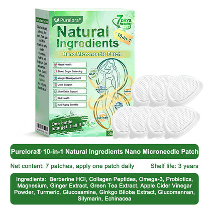 𝑶𝒇𝒇𝒊𝒄𝒊𝒂𝒍 𝑷𝒉𝒂𝒓𝒎𝒂𝒄𝒚💖 | 🌱 Purelora® 10-in-1 Natural Ingredients Nano Microneedle Patch ✅ 𝗦𝘂𝗽𝗽𝗼𝗿𝘁𝘀 𝗼𝗯𝗲𝘀𝗶𝘁𝘆, 𝗰𝗮𝗿𝗱𝗶𝗼𝘃𝗮𝘀𝗰𝘂𝗹𝗮𝗿 𝗵𝗲𝗮𝗹𝘁𝗵, 𝗱𝗶𝗮𝗯𝗲𝘁𝗲𝘀, 𝘀𝗹𝗲𝗲𝗽 𝗮𝗽𝗻𝗲𝗮, 𝗴𝘂𝘁 𝗵𝗲𝗮𝗹𝘁𝗵, 𝗷𝗼𝗶𝗻𝘁 𝗶𝘀𝘀𝘂𝗲𝘀, 𝐰𝐡𝐢𝐥𝐞 𝐚𝐥𝐬𝐨 𝐟𝐢𝐫𝐦𝐢𝐧𝐠 𝐭𝐡𝐞 𝐬𝐤𝐢𝐧 𝐚𝐧𝐝 𝐛𝐨𝐨𝐬𝐭𝐢𝐧𝐠 𝐞𝐧𝐞𝐫𝐠𝐲.