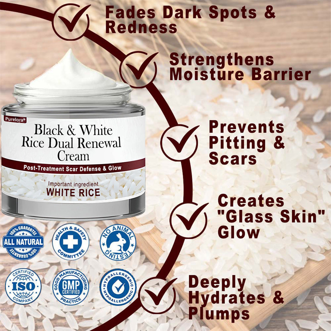 𝑶𝒏𝒍𝒊𝒏𝒆 𝑷𝒉𝒂𝒓𝒎𝒂𝒄𝒚| 𝑷𝒖𝒓𝒆𝒍𝒐𝒓𝒂® 𝑩𝒍𝒂𝒄𝒌 & 𝑾𝒉𝒊𝒕𝒆 𝑹𝒊𝒄𝒆 𝑫𝒖𝒂𝒍 𝑹𝒆𝒏𝒆𝒘𝒂𝒍 𝑪𝒓𝒆𝒂𝒎 ✨ (For removing warts, skin growths & keratin buildup, followed by intensive barrier repair to fade dark spots and prevent scarring)