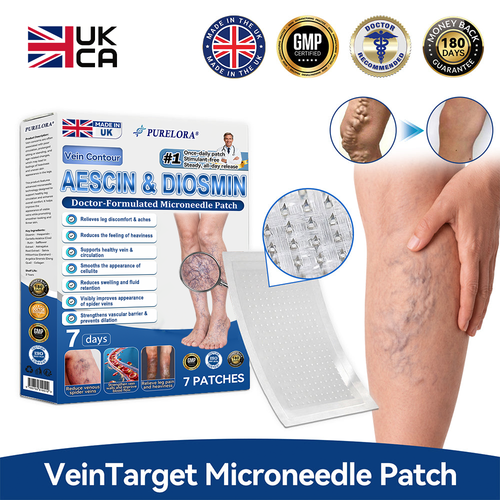 𝐏𝐮𝐫𝐞𝐥𝐨𝐫𝐚® 𝐃𝐢𝐨𝐬𝐦𝐢𝐧 & 𝐀𝐞𝐬𝐜𝐢𝐧 𝐕𝐞𝐢𝐧 𝐂𝐨𝐧𝐭𝐨𝐮𝐫 𝐌𝐢𝐜𝐫𝐨𝐧𝐞𝐞𝐝𝐥𝐞 𝐏𝐚𝐭𝐜𝐡 🌿𝟕-𝐃𝐚𝐲 𝐕𝐢𝐬𝐢𝐛𝐥𝐞 𝐑𝐞𝐬𝐮𝐥𝐭𝐬 𝐟𝐨𝐫 𝐕𝐚𝐫𝐢𝐜𝐨𝐬𝐞 𝐕𝐞𝐢𝐧𝐬 - 𝐀𝐝𝐯𝐚𝐧𝐜𝐞𝐝 𝐇𝐞𝐫𝐛𝐚𝐥 𝐁𝐥𝐞𝐧𝐝 𝐓𝐚𝐫𝐠𝐞𝐭𝐬 𝐒𝐩𝐢𝐝𝐞𝐫 𝐕𝐞𝐢𝐧𝐬 & 𝐑𝐞𝐥𝐢𝐞𝐯𝐞𝐬 𝐇𝐞𝐚𝐯𝐲, 𝐓𝐢𝐫𝐞𝐝 𝐋𝐞𝐠𝐬🦵