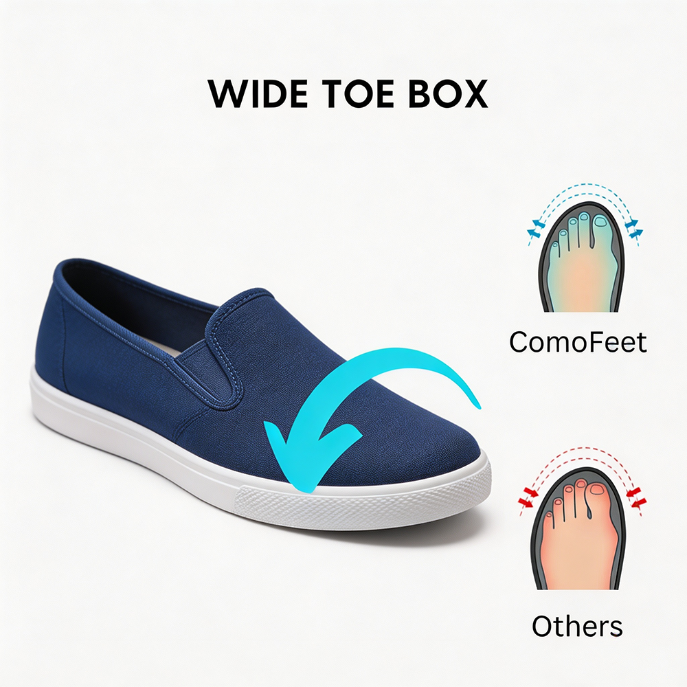 🔥 LAST DAY: 80% OFF - 👑 Women's Orthopaedic Comfort Walking Shoes, Slip-On Design, All-Day Arch Support