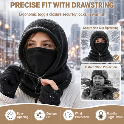 💖One-piece warm mask hat, Outdoor cycling windproof warm hat with neck mask