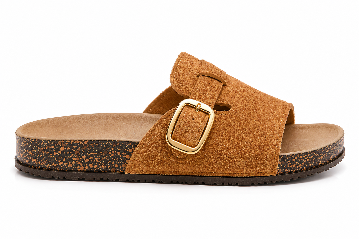 Last Day: 80% Off ✨ Vintage Buckle Slides for Women & Men – Suede-Look Adjustable Strap Sandals, Comfortable Everyday Walking Shoes with Cushioned Footbed