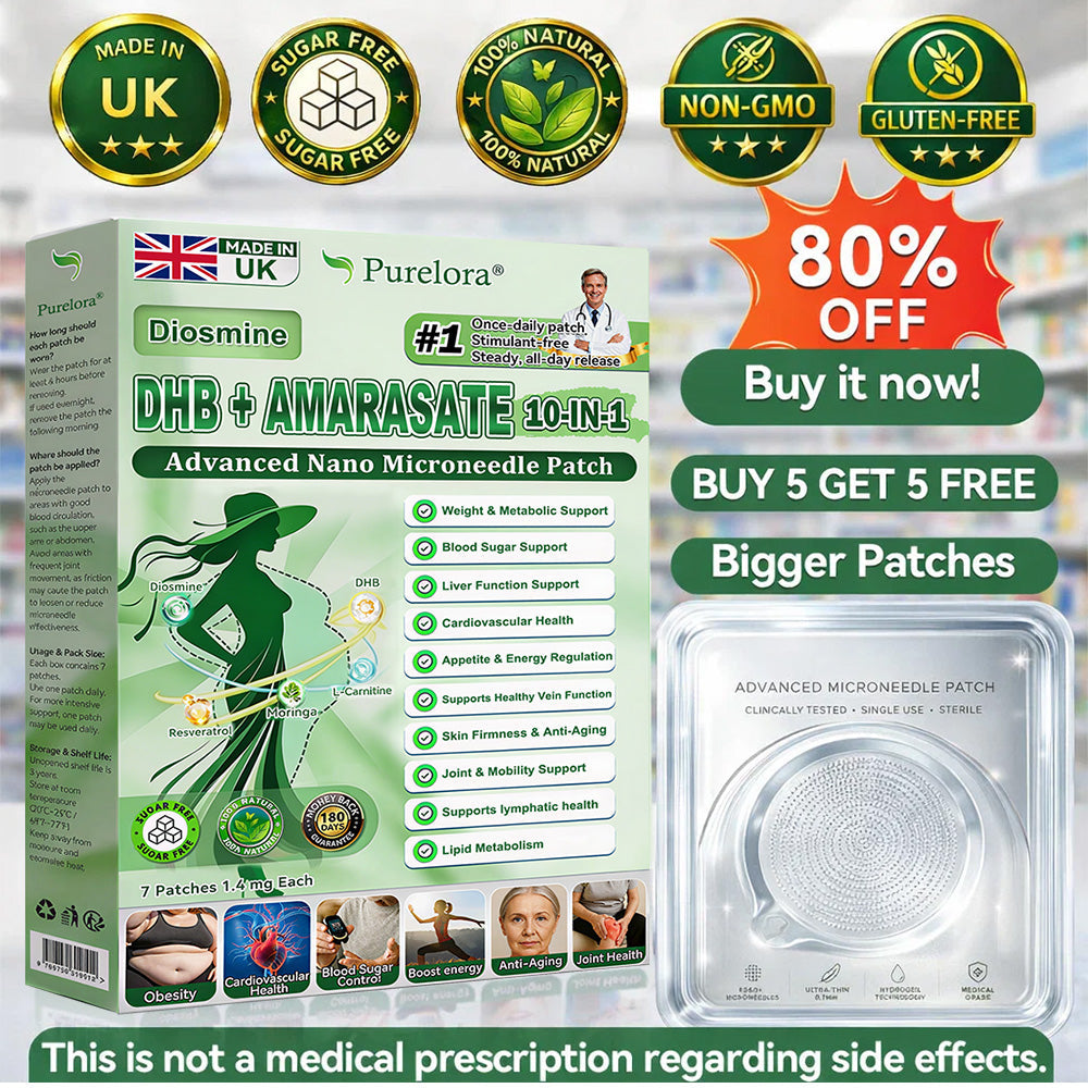 <𝐍𝐞𝐰 𝐈𝐦𝐩𝐫𝐨𝐯𝐞𝐝 𝐅𝐨𝐫𝐦𝐮𝐥𝐚> 𝐏𝐮𝐫𝐞𝐥𝐨𝐫𝐚® 𝐌𝐞𝐭𝐚𝐛𝐨𝐥𝐢𝐜 𝐌𝐚𝐭𝐫𝐢𝐱 – 𝐃𝐇𝐁 + 𝐀𝐦𝐚𝐫𝐚𝐬𝐚𝐭𝐞 𝟏𝟎-𝐢𝐧-𝟏 𝐍𝐚𝐧𝐨 𝐌𝐢𝐜𝐫𝐨𝐧𝐞𝐞𝐝𝐥𝐞 𝐏𝐚𝐭𝐜𝐡 ✅𝐓𝐚𝐜𝐤𝐥𝐞𝐬 𝐨𝐛𝐞𝐬𝐢𝐭𝐲, 𝐥𝐨𝐨𝐬𝐞 𝐬𝐤𝐢𝐧, 𝐝𝐢𝐚𝐛𝐞𝐭𝐞𝐬, 𝐬𝐥𝐞𝐞𝐩 𝐢𝐬𝐬𝐮𝐞𝐬, 𝐣𝐨𝐢𝐧𝐭 𝐩𝐚𝐢𝐧, 𝐚𝐧𝐝 𝐬𝐮𝐩𝐩𝐨𝐫𝐭𝐬 𝐯𝐞𝐢𝐧 & 𝐥𝐲𝐦𝐩𝐡𝐚𝐭𝐢𝐜 𝐜𝐢𝐫𝐜𝐮𝐥𝐚𝐭𝐢𝐨𝐧
