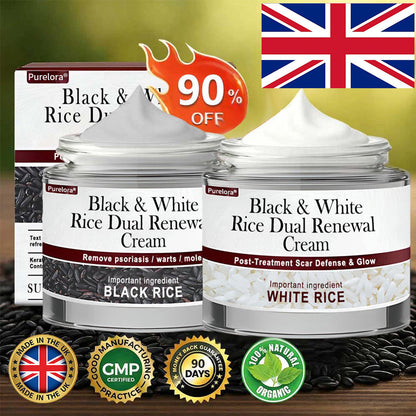 𝑶𝒏𝒍𝒊𝒏𝒆 𝑷𝒉𝒂𝒓𝒎𝒂𝒄𝒚| 𝑷𝒖𝒓𝒆𝒍𝒐𝒓𝒂® 𝑩𝒍𝒂𝒄𝒌 & 𝑾𝒉𝒊𝒕𝒆 𝑹𝒊𝒄𝒆 𝑫𝒖𝒂𝒍 𝑹𝒆𝒏𝒆𝒘𝒂𝒍 𝑪𝒓𝒆𝒂𝒎 ✨ (For removing warts, skin growths & keratin buildup, followed by intensive barrier repair to fade dark spots and prevent scarring)