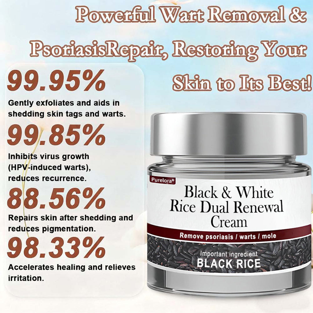 𝑶𝒏𝒍𝒊𝒏𝒆 𝑷𝒉𝒂𝒓𝒎𝒂𝒄𝒚| 𝑷𝒖𝒓𝒆𝒍𝒐𝒓𝒂® 𝑩𝒍𝒂𝒄𝒌 & 𝑾𝒉𝒊𝒕𝒆 𝑹𝒊𝒄𝒆 𝑫𝒖𝒂𝒍 𝑹𝒆𝒏𝒆𝒘𝒂𝒍 𝑪𝒓𝒆𝒂𝒎 ✨ (For removing warts, skin growths & keratin buildup, followed by intensive barrier repair to fade dark spots and prevent scarring)