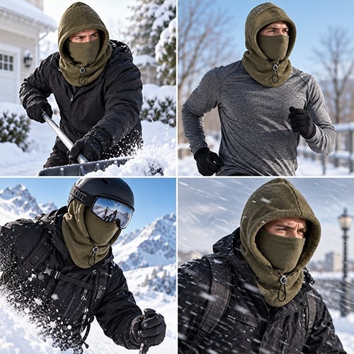 💖One-piece warm mask hat, Outdoor cycling windproof warm hat with neck mask