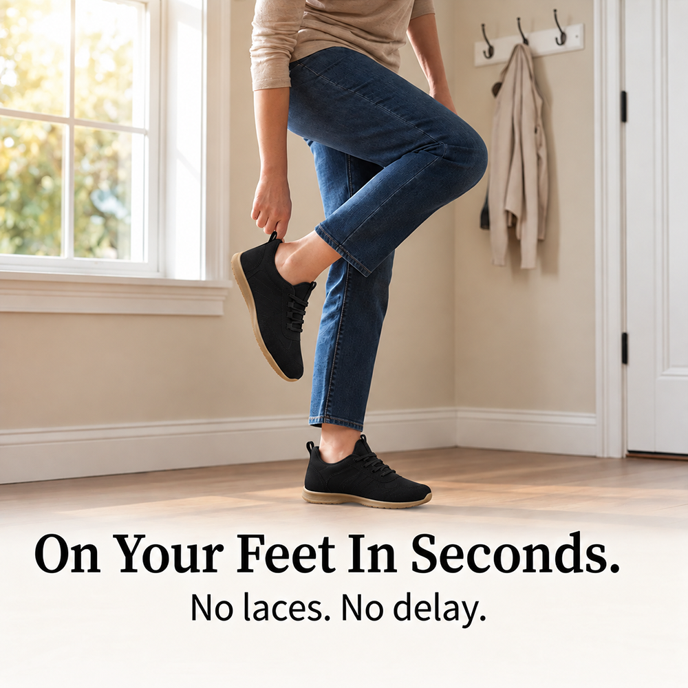 LAST DAY 80% OFF - 👣 Women's Orthopedic Arch Support Sneakers with Lace-Up Design & Cushioned Flat Sole