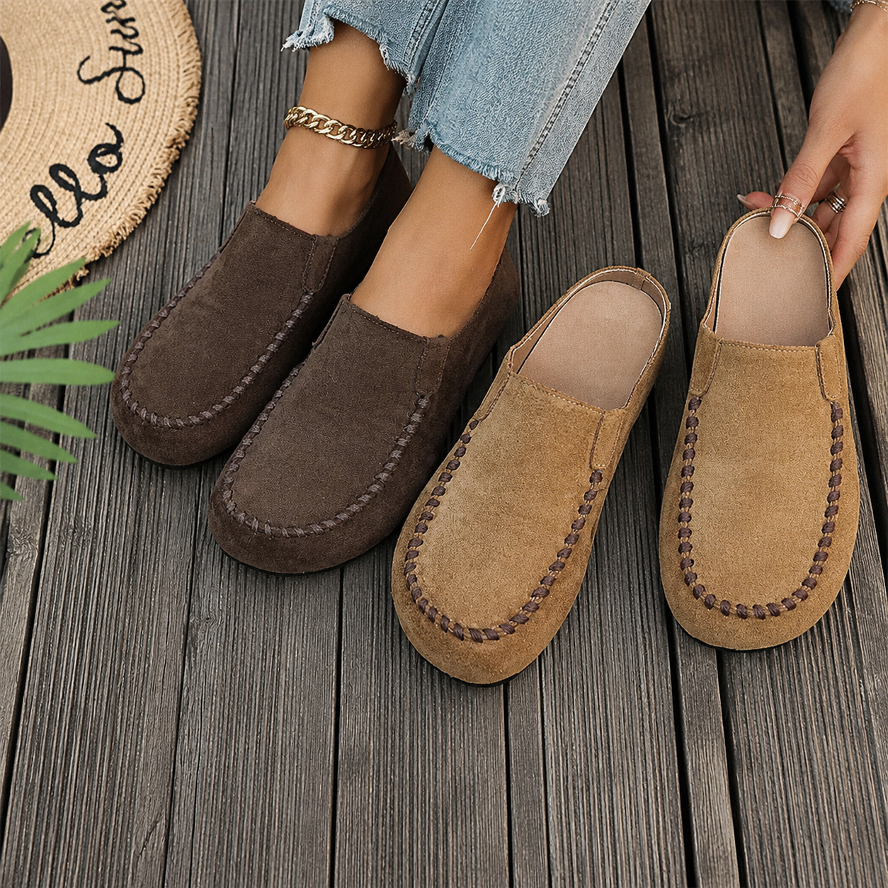 Last Day: 80% Off-👡✨ Women's Wide Closed-Toe Mule Slippers 🛋️