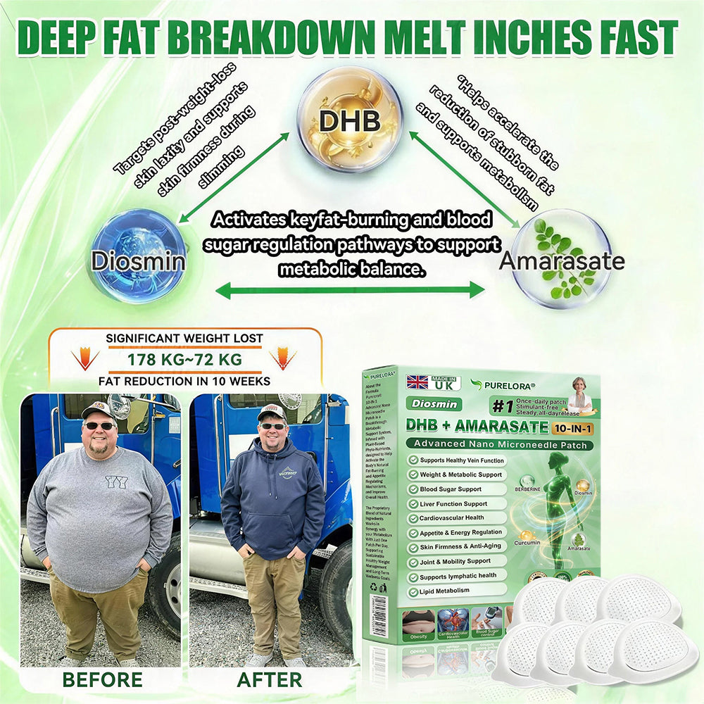 𝐎𝐟𝐟𝐢𝐜𝐢𝐚𝐥 𝐒𝐭𝐨𝐫𝐞|𝐏𝐮𝐫𝐞𝐥𝐨𝐫𝐚® 𝐌𝐞𝐭𝐚𝐛𝐨𝐥𝐢𝐜 𝐌𝐚𝐭𝐫𝐢𝐱™ – 𝐃𝐇𝐁 + 𝐀𝐦𝐚𝐫𝐚𝐬𝐚𝐭𝐞 𝟏𝟎-𝐢𝐧-𝟏 𝐍𝐚𝐧𝐨 𝐌𝐢𝐜𝐫𝐨𝐧𝐞𝐞𝐝𝐥𝐞 𝐏𝐚𝐭𝐜𝐡 (💧𝐉𝐮𝐬𝐭 𝐎𝐧𝐜𝐞 𝐚 𝐃𝐚𝐲 – 𝐕𝐢𝐬𝐢𝐛𝐥𝐞 𝐑𝐞𝐬𝐮𝐥𝐭𝐬 𝐢𝐧 𝟕 𝐃𝐚𝐲𝐬!) ✅𝐓𝐚𝐜𝐤𝐥𝐞𝐬 𝐨𝐛𝐞𝐬𝐢𝐭𝐲, 𝐥𝐨𝐨𝐬𝐞 𝐬𝐤𝐢𝐧, 𝐝𝐢𝐚𝐛𝐞𝐭𝐞𝐬, 𝐬𝐥𝐞𝐞𝐩 𝐢𝐬𝐬𝐮𝐞𝐬, 𝐣𝐨𝐢𝐧𝐭 𝐩𝐚𝐢𝐧, 𝐚𝐧𝐝 𝐬𝐮𝐩𝐩𝐨𝐫𝐭𝐬 𝐯𝐞𝐢𝐧 & 𝐥𝐲𝐦𝐩𝐡𝐚𝐭𝐢𝐜 𝐜𝐢𝐫𝐜𝐮𝐥𝐚𝐭𝐢𝐨𝐧