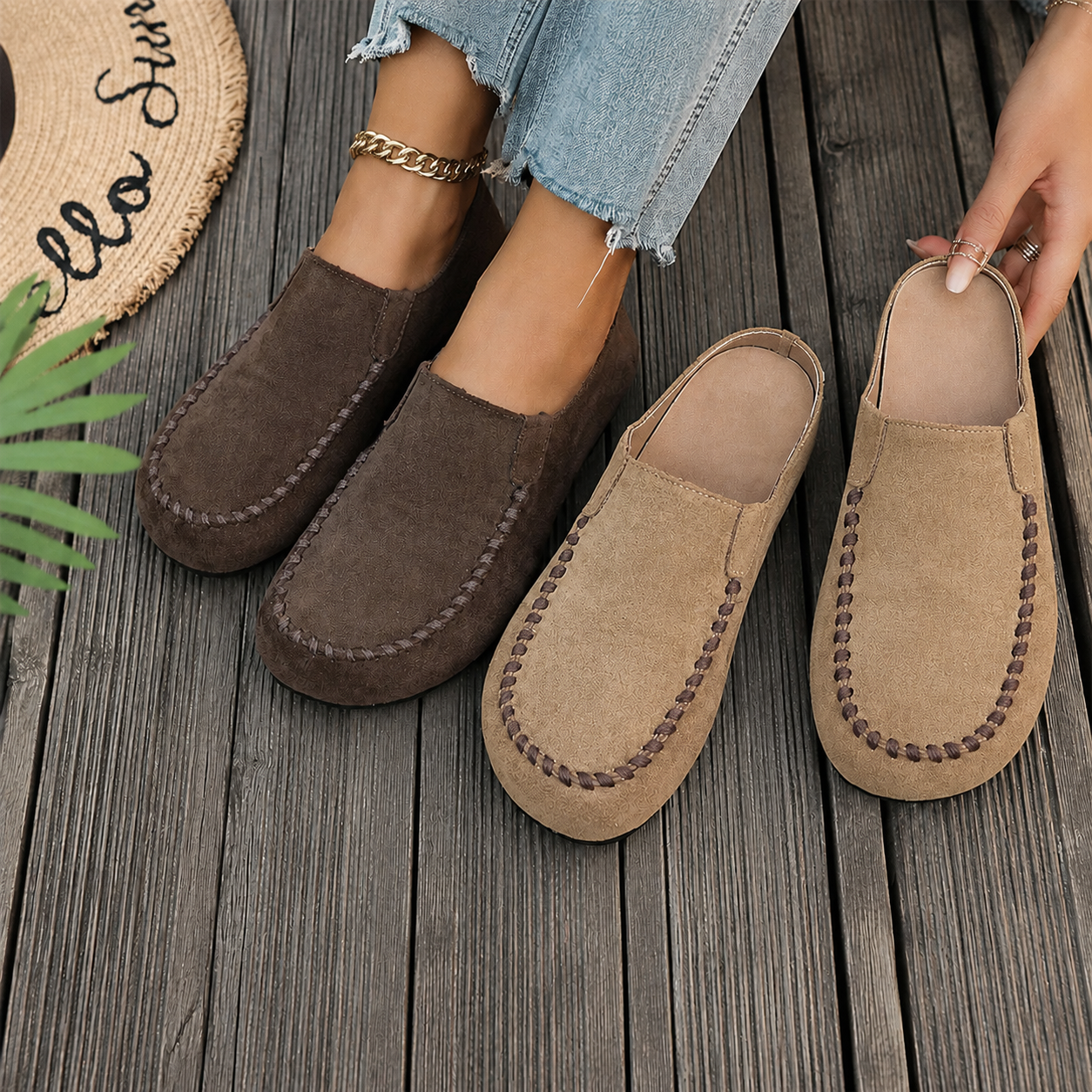 Last Day: 80% Off-👡✨ Women's Wide Closed-Toe Mule Slippers 🛋️