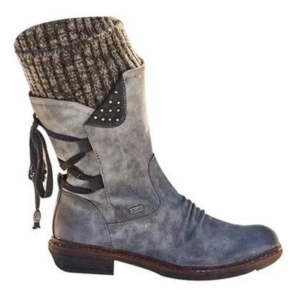 👢𝑳𝑨𝑺𝑻 𝑫𝑨𝒀 𝑺𝑨𝑳𝑬-𝟖𝟎% 𝑶𝑭𝑭🔥Women's Winter Low Barrel Orthotic Bow Support Wool Warm Boots
