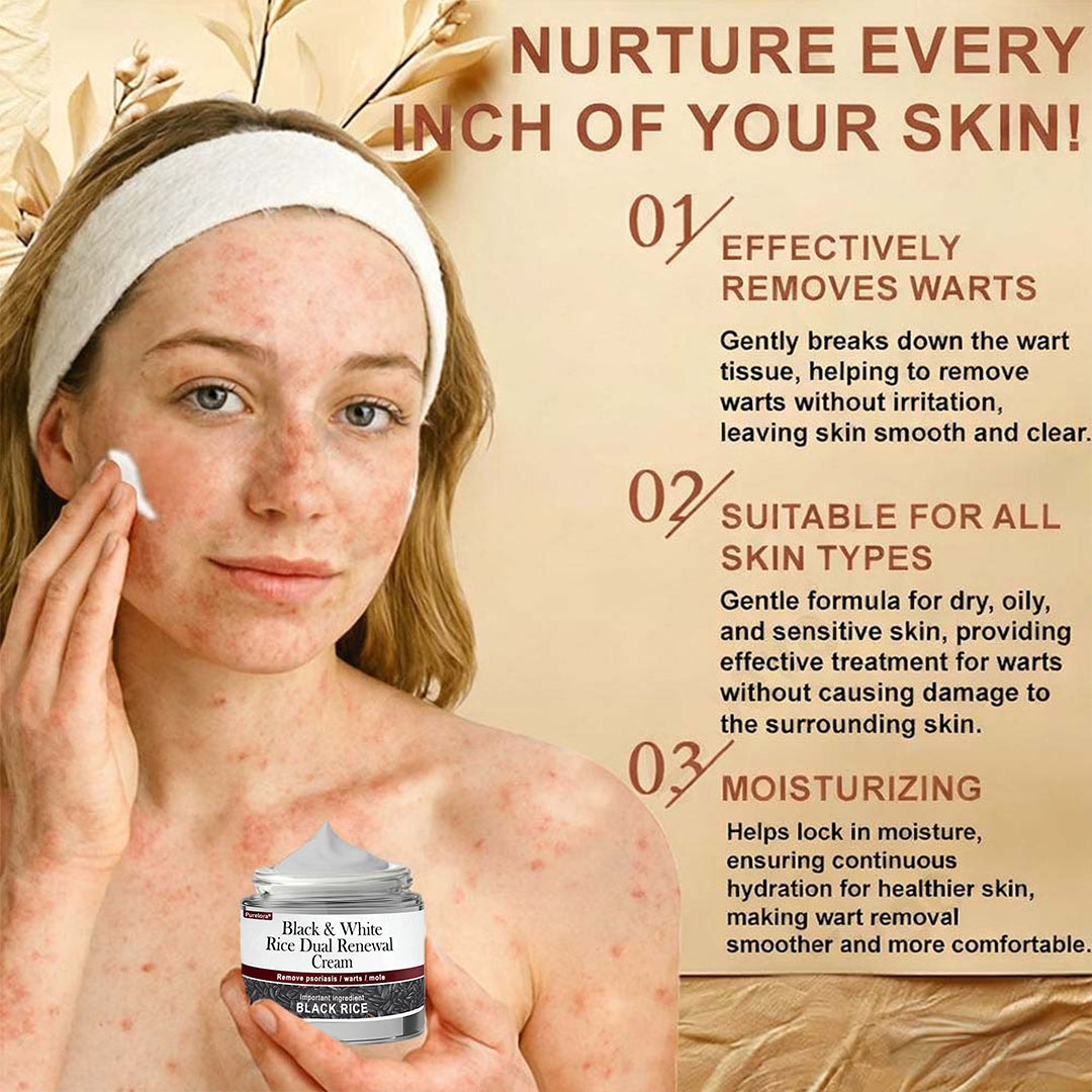 𝑶𝒏𝒍𝒊𝒏𝒆 𝑷𝒉𝒂𝒓𝒎𝒂𝒄𝒚| 𝑷𝒖𝒓𝒆𝒍𝒐𝒓𝒂® 𝑩𝒍𝒂𝒄𝒌 & 𝑾𝒉𝒊𝒕𝒆 𝑹𝒊𝒄𝒆 𝑫𝒖𝒂𝒍 𝑹𝒆𝒏𝒆𝒘𝒂𝒍 𝑪𝒓𝒆𝒂𝒎 ✨ (For removing warts, skin growths & keratin buildup, followed by intensive barrier repair to fade dark spots and prevent scarring)