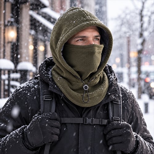 💖One-piece warm mask hat, Outdoor cycling windproof warm hat with neck mask
