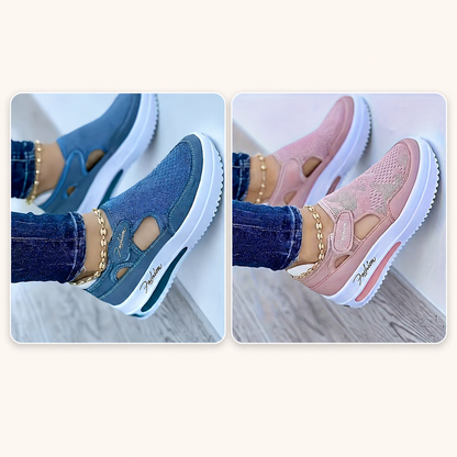 🔥 LAST DAY: 80% OFF - 👟 Women's Orthopedic Comfort Walking Shoes with Adjustable Velcro Fit