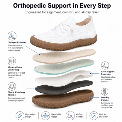 🔥LAST DAY 80% OFF – Women's Orthopaedic Comfort Trainers with Arch Support