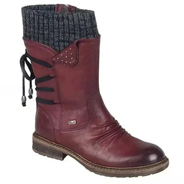 🔥𝑳𝑨𝑺𝑻 𝑫𝑨𝒀 𝑺𝑨𝑳𝑬-𝟖𝟎% 𝑶𝑭𝑭🔥Women's Winter Low Barrel Orthotic Bow Support Wool Warm Boots