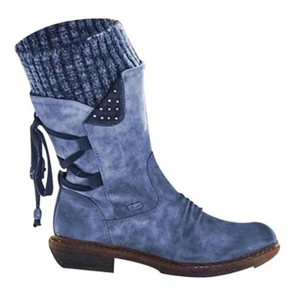 🔥𝑳𝑨𝑺𝑻 𝑫𝑨𝒀 𝑺𝑨𝑳𝑬-𝟖𝟎% 𝑶𝑭𝑭🔥Women's Winter Low Barrel Orthotic Bow Support Wool Warm Boots