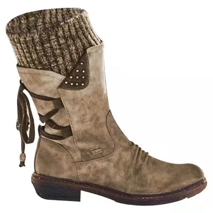 🔥𝑳𝑨𝑺𝑻 𝑫𝑨𝒀 𝑺𝑨𝑳𝑬-𝟖𝟎% 𝑶𝑭𝑭🔥Women's Winter Low Barrel Orthotic Bow Support Wool Warm Boots