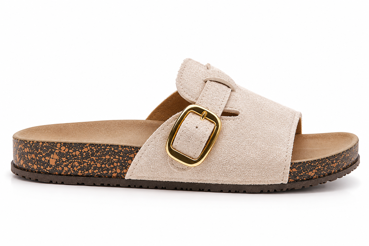 Last Day: 80% Off ✨ Vintage Buckle Slides for Women & Men – Suede-Look Adjustable Strap Sandals, Comfortable Everyday Walking Shoes with Cushioned Footbed