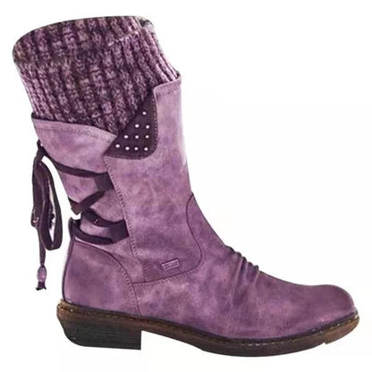 🔥𝑳𝑨𝑺𝑻 𝑫𝑨𝒀 𝑺𝑨𝑳𝑬-𝟖𝟎% 𝑶𝑭𝑭🔥Women's Winter Low Barrel Orthotic Bow Support Wool Warm Boots