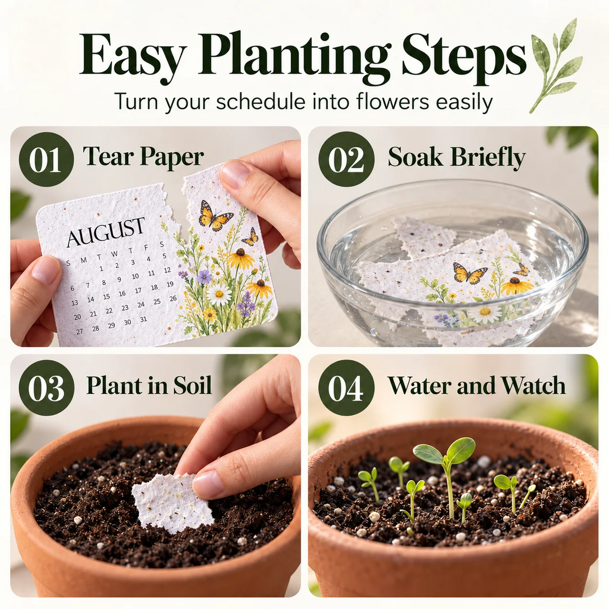 🎁 🇬🇧 2027 Plantable Seed Paper Calendar — Use It, Then Grow It