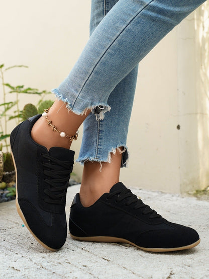 LAST DAY 80% OFF - 👣 Women's Orthopedic Arch Support Sneakers with Lace-Up Design & Cushioned Flat Sole