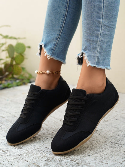 LAST DAY 80% OFF - 👣 Women's Orthopedic Arch Support Sneakers with Lace-Up Design & Cushioned Flat Sole