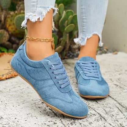 LAST DAY 80% OFF - 👣 Women's Orthopedic Arch Support Sneakers with Lace-Up Design & Cushioned Flat Sole
