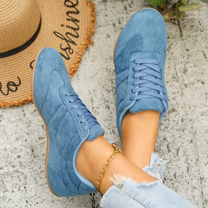 LAST DAY 80% OFF - 👣 Women's Orthopedic Arch Support Sneakers with Lace-Up Design & Cushioned Flat Sole