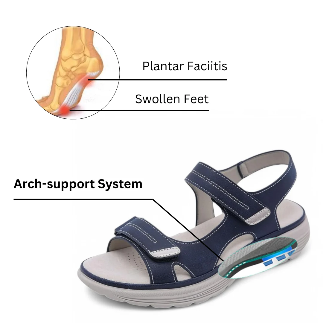 🔥 LAST DAY: 80% OFF - 👑 Women's Orthopaedic Comfort Sandals with Adjustable Arch Support